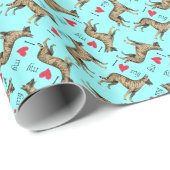 Papier Cadeau J'aime mon berger néerlandais (Coin rond)