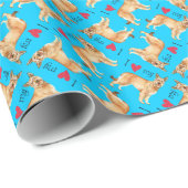 Papier Cadeau J'aime mon Berger Picard (Coin rond)