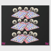 Papier Cadeau J'aime mon bingo-test enveloppant le papier de (Plat)