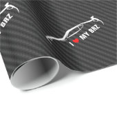 Papier Cadeau J'aime mon BRZ (Coin rond)