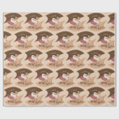 Papier Cadeau J'aime mon café Retro Java (Plat)