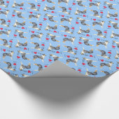 Papier Cadeau J'aime mon collie lisse (Coin)