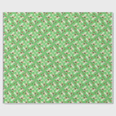 Papier Cadeau J'aime mon Fox Terrier de fil (Plat)