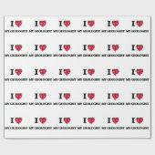 Papier Cadeau J'aime mon géologue (Plat)