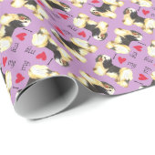 Papier Cadeau J'aime mon Havanese (Coin rond)