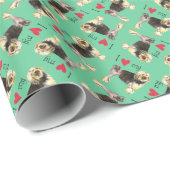 Papier Cadeau J'aime mon Lowchen (Coin rond)