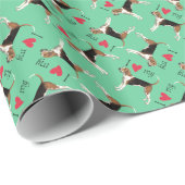 Papier Cadeau J'aime mon marcheur de Treeing (Coin rond)