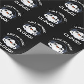 Papier Cadeau J'Aime Mon Nuage De Musique Funny Météo Pun Dark B (Coin)