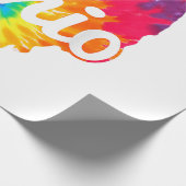 Papier Cadeau J'aime mon Ohio Maison Script Tie Dye Ohio (Coin)