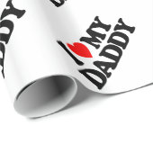 PAPIER CADEAU J'AIME MON PAPA (Coin rond)