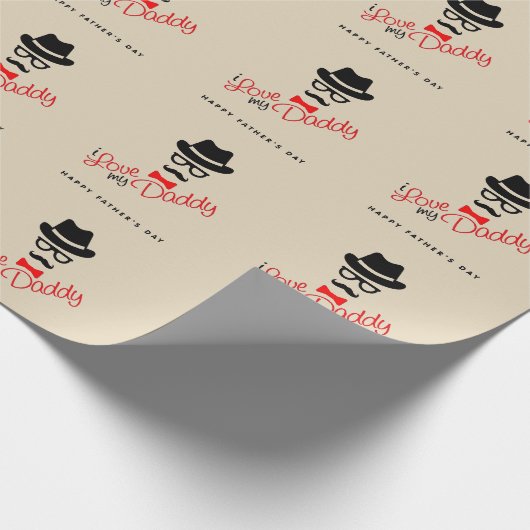 Papier Cadeau J'Aime Mon Papa (Coin)