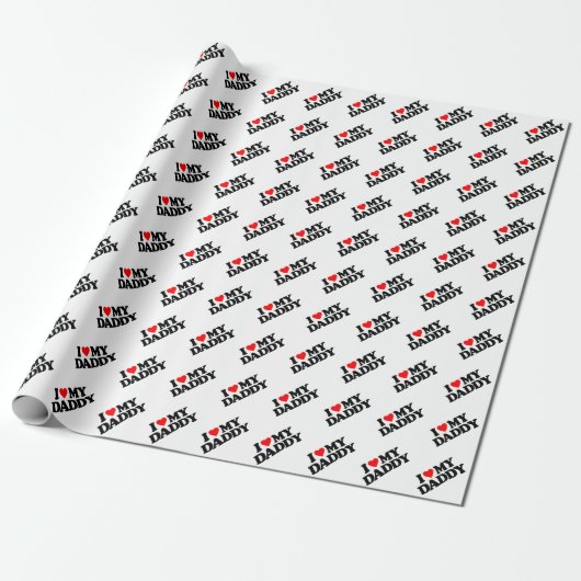 PAPIER CADEAU J'AIME MON PAPA (Déroulé)