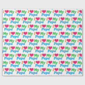 Papier Cadeau J'aime mon papa (Plat)