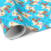 Papier Cadeau J'aime mon Papillon (Coin rond)