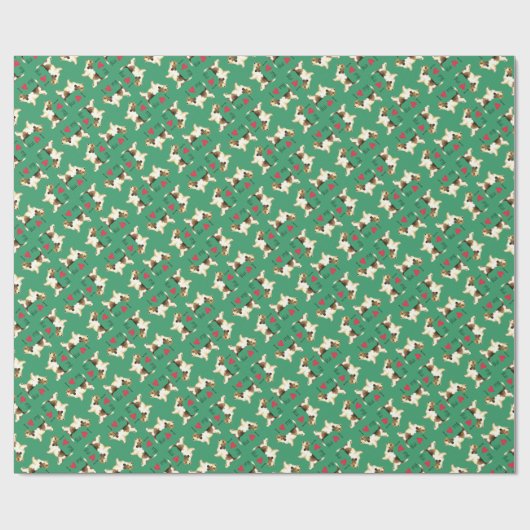 Papier Cadeau J'aime mon PBGV (Plat)