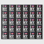 Papier Cadeau J'aime mon peuple khmer (Plat)