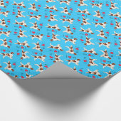 Papier Cadeau J'aime mon poseur rouge et blanc irlandais (Coin)