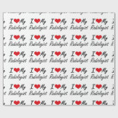 Papier Cadeau J'aime mon radiologue (Plat)