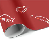 Papier Cadeau J'aime MON STI (Coin rond)