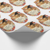 Papier Cadeau J'aime mon terrier gallois (Coin)