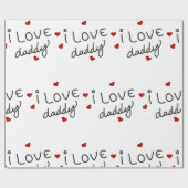 Papier Cadeau J'aime papa (Plat)