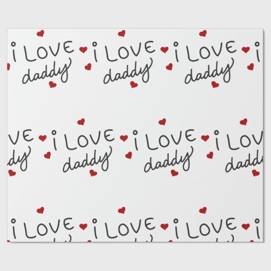 Papier Cadeau J'aime papa (Plat)