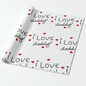 Papier Cadeau J'aime papa (Déroulé)