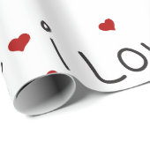 Papier Cadeau J'aime papa (Coin rond)