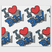 Papier Cadeau J'aime papa (Plat)