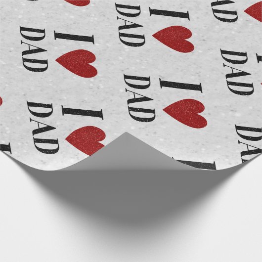 Papier Cadeau J'aime papa Parties scintillant papier enveloppant (Coin)