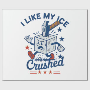 Papier Cadeau J'aime que ma glace soit écrasée