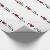 Papier Cadeau J'aime suis tombé des poneys : "Je coeur suis (Coin)