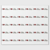 Papier Cadeau J'aime suis tombé des poneys : "Je coeur suis (Plat)