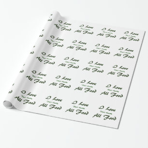 Papier Cadeau J'aime tous les aliments sains