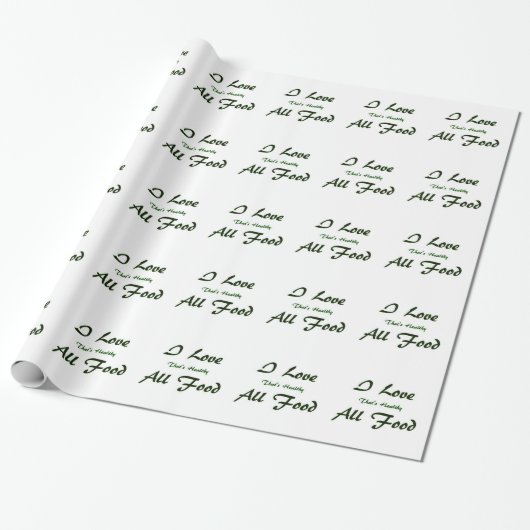 Papier Cadeau J'aime tous les aliments sains (Déroulé)