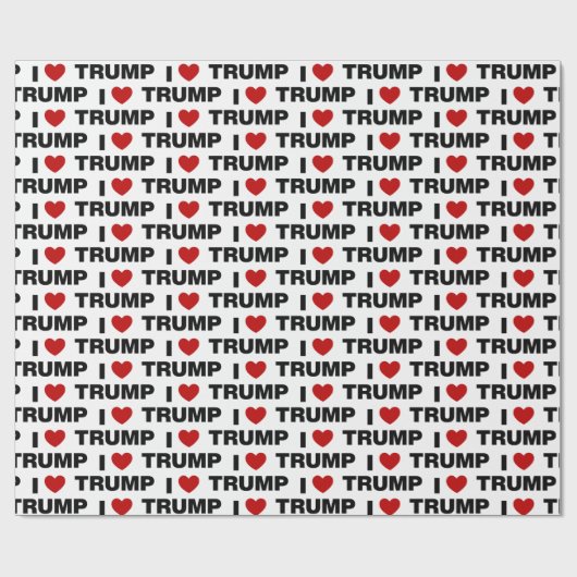 Papier Cadeau J'aime Trump (Plat)