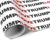 Papier Cadeau J'aime Trump (Coin rond)