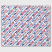 Papier Cadeau "J'Aime Trump Parce Qu'Il Aime L'Amérique" (Plat)