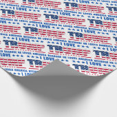 Papier Cadeau "J'Aime Trump Parce Qu'Il Aime L'Amérique" (Coin)