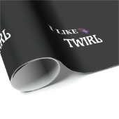 Papier Cadeau j'aime twirl (Coin rond)