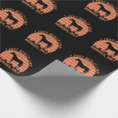 Papier Cadeau J'aime vraiment les chevaux en Tangerine orange (Coin)