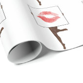 Papier Cadeau Jambes et baiser (Coin rond)