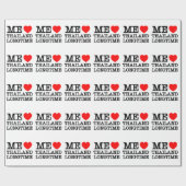 PAPIER CADEAU J'AMOUR THAÏLANDE À LONG TERME (Plat)