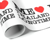 PAPIER CADEAU J'AMOUR THAÏLANDE À LONG TERME (Coin rond)