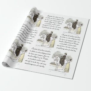 Papier Cadeau Jane on Horseback - Jane Austen Pride & Prejudice
