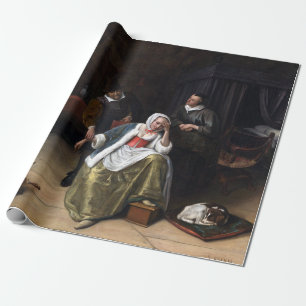 Papier Cadeau Janv. Steen la jeune fille malade d'amour