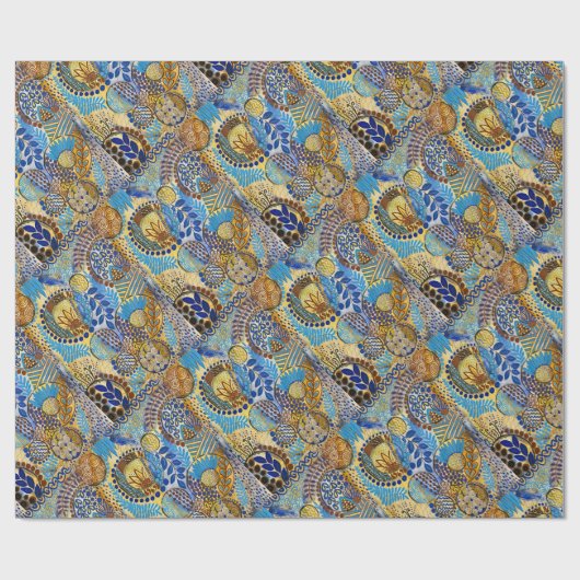 Papier Cadeau Janvier sous le microscope (Plat)