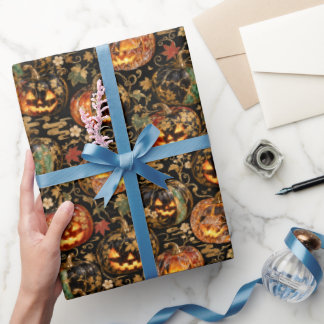 Papier Cadeau Japanese Halloween Pumpkin Wrapping Paper