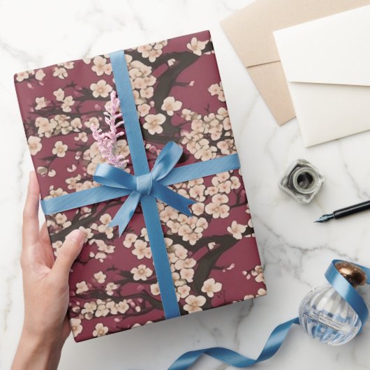 Papier Cadeau Japanese Koi Fish Sakura Pattern  (Cadeaux)