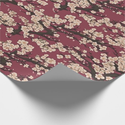 Papier Cadeau Japanese Koi Fish Sakura Pattern  (Coin)